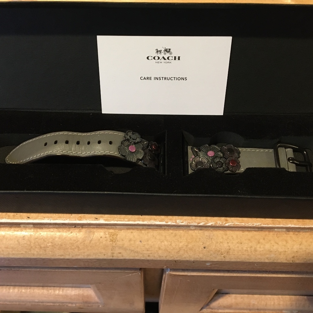 Coach w/ tea rose gray for Apple 38mm Watch Strap